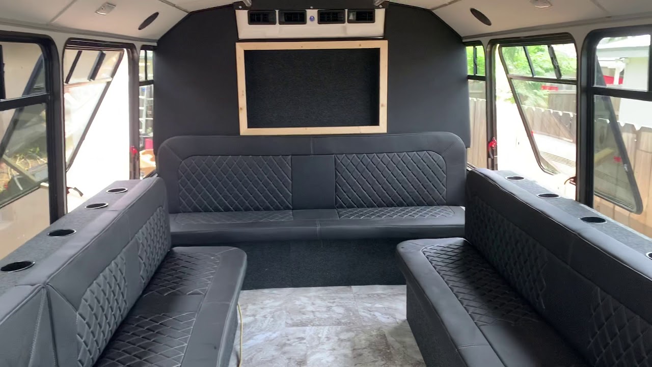Party bus seats