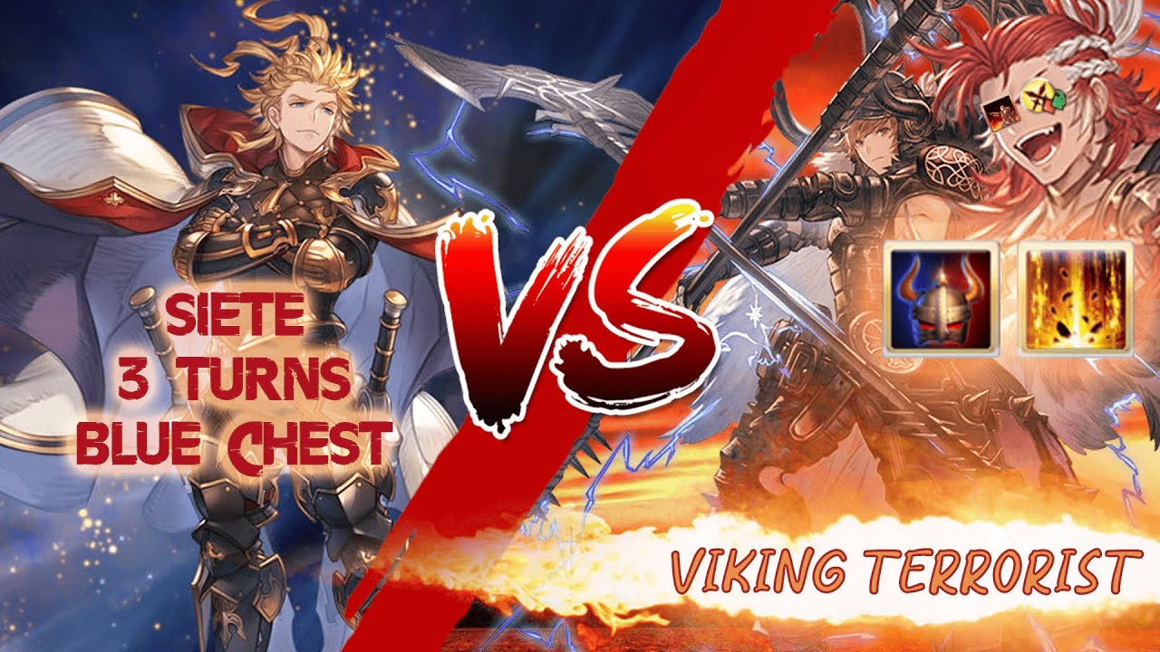 【グラブル】Granblue Fantasy - 3 Turns Siete Blue Chest Farming with Viking