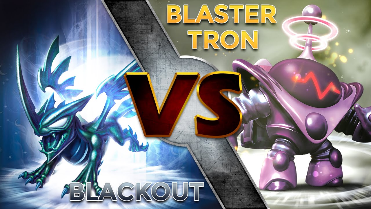 Skylanders Trap Team - Blackout VS Blaster Tron