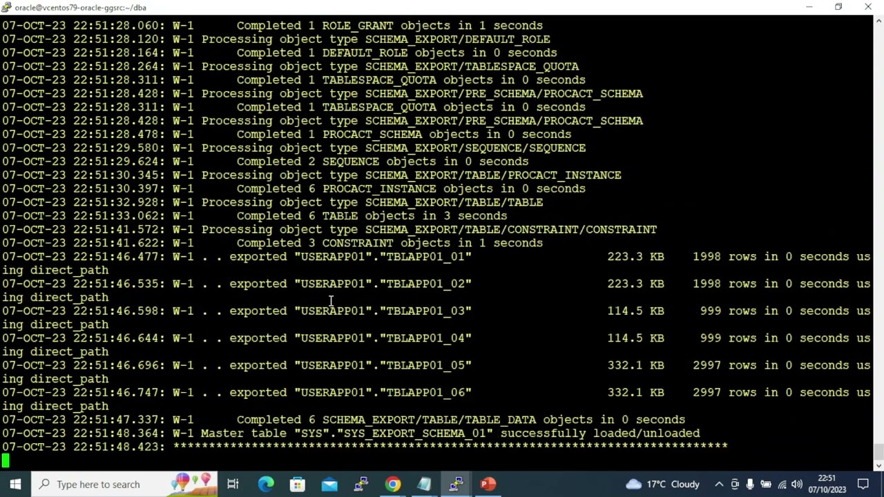 Steps involved in performing expdp and impdp at schema level in oracle database