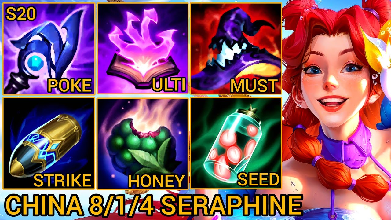 Seraphine Mid Lane MVP Solo Q 8/1/4 - China Wild Rift New Meta Build & Runes By Tiarty