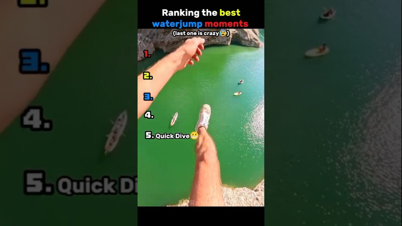 Ranking the best water jump moments🌊!