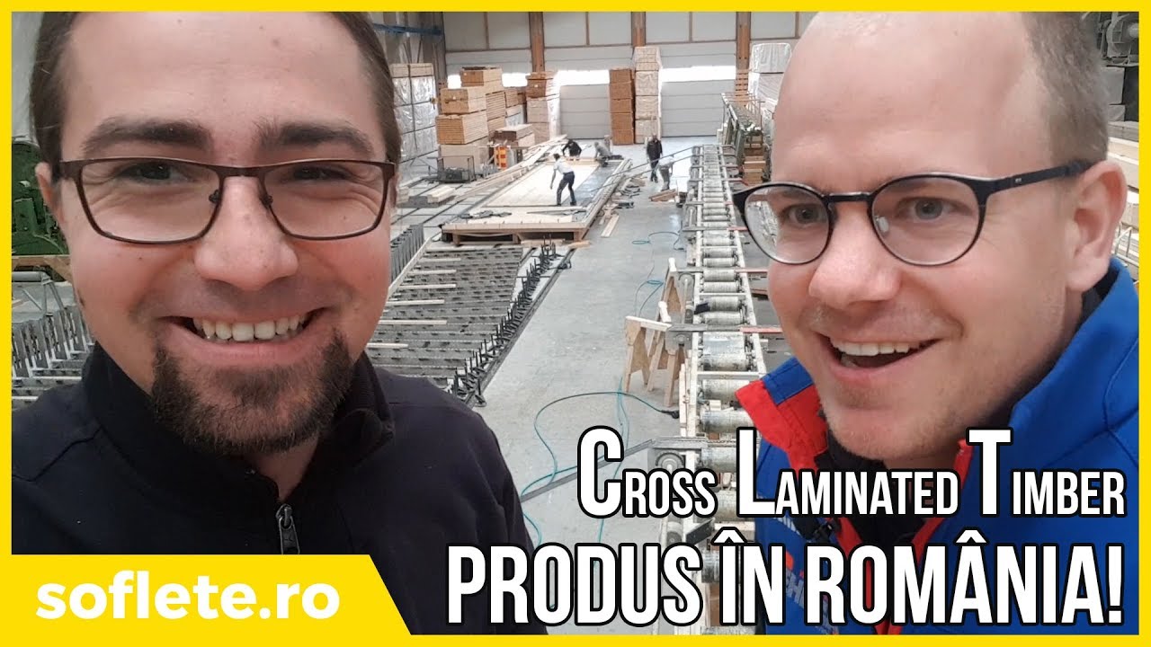 CLT fabricat în România! Tur de fabrică CLT și grinzi încleiate din lemn