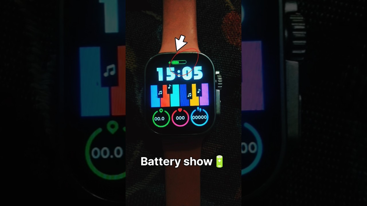 Battery Show Display in T900 Ultra or T800 Ultra Smartwatch 🤯💯 Works HiwatchPro Watch#smartwatch