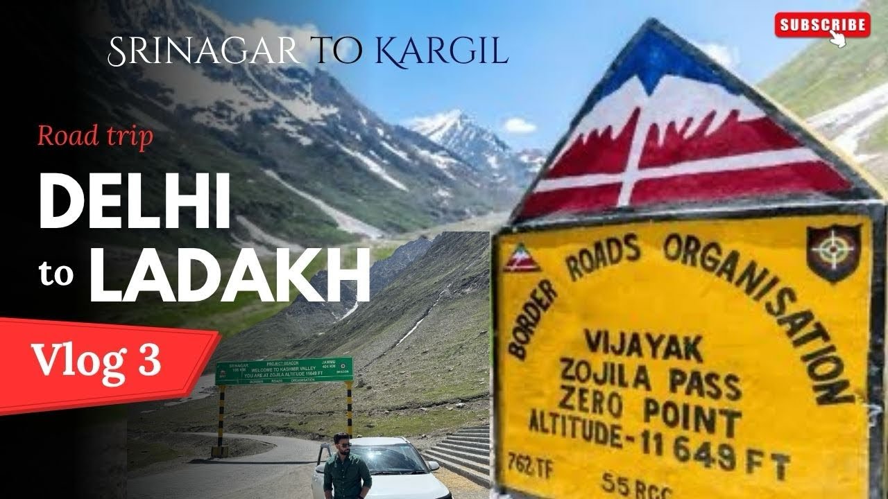Delhi to Ladakh | Srinagar to Kargil |Road trip in Kia Carens | via Zoji la pass | Sonmarg