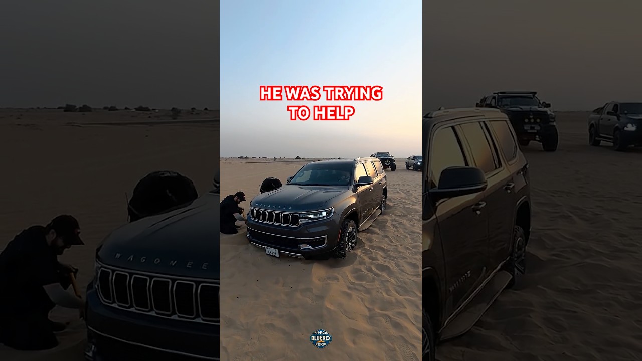 Episode 2 &ndash; Grand Wagoneer stuck deep in sand  #jeepgrandwagoneer   #jeep  #offroadrecovery