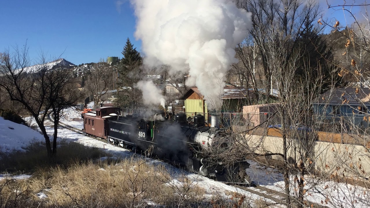 Durango & Silverton Narrow Gauge No. 493, as Oil Burner Test Run