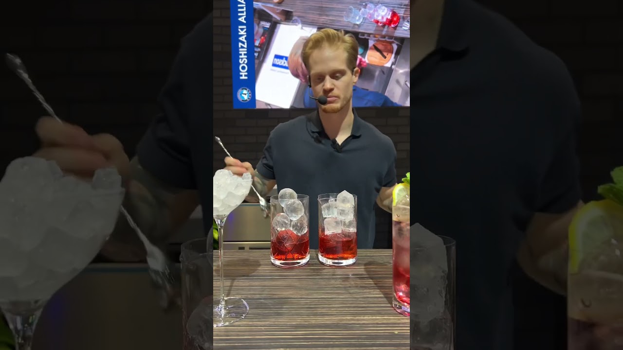 Sphere and Cube Ice for Cocktails from Hoshizaki #ice #cocktail #hoshizaki