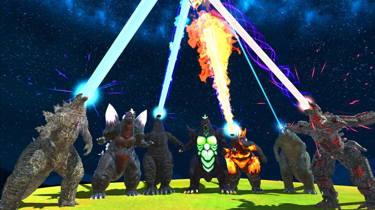 EVOLUTION of GODZILLA and His ATOMIC BREATH VS All Monsters Kaiju - Animal Revolt Battle Simulator