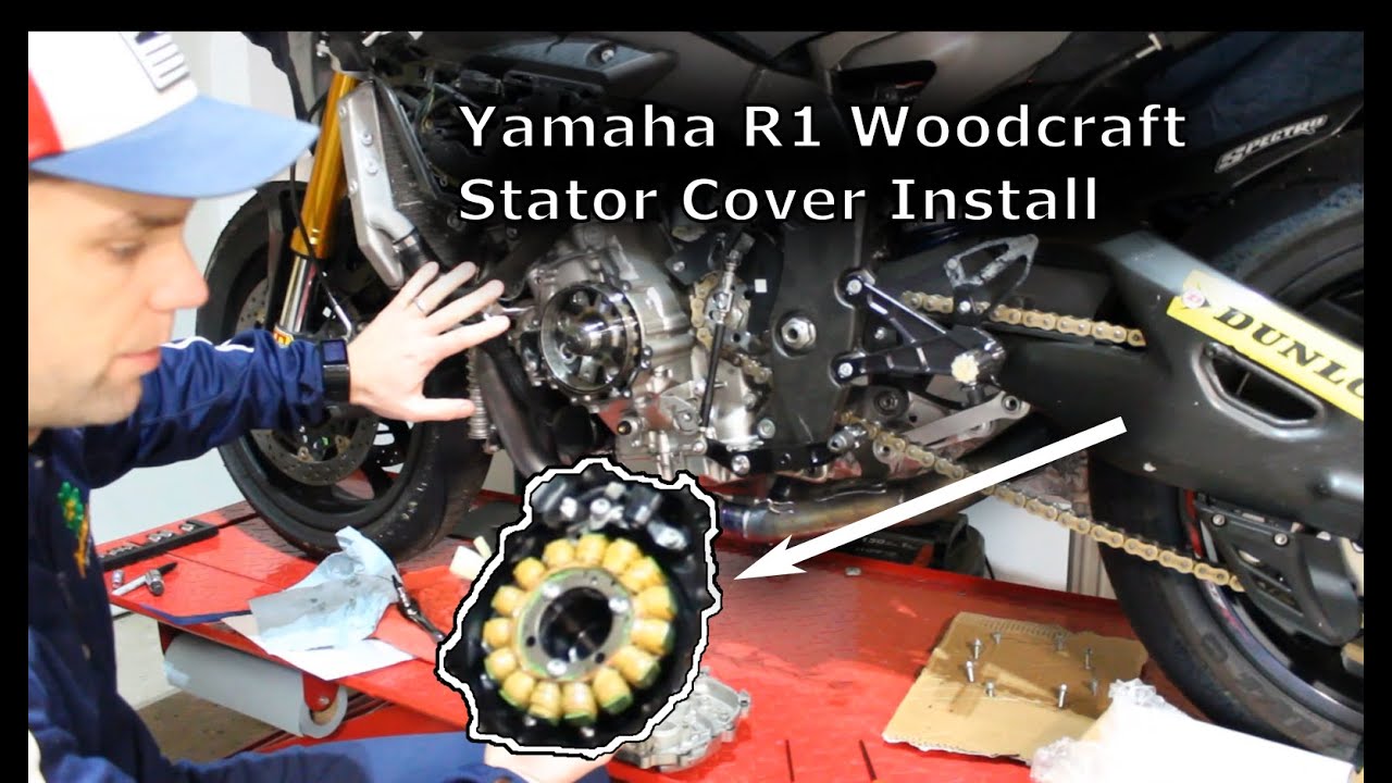 Woodcraft Stator Cover Install: 2015+ Yamaha R1 (Pt 1/2)