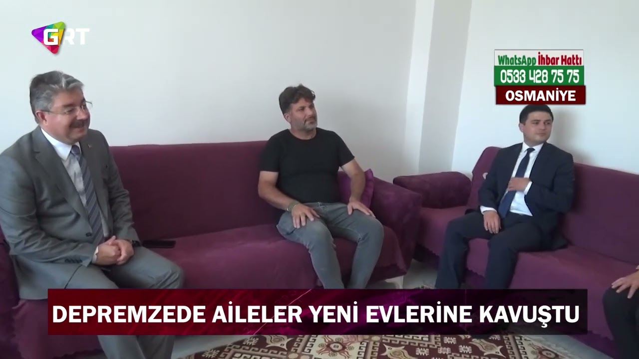 Osmaniye'nin Sumbas il&ccedil;esinde depremzede aileler yeni evlerine kavuştu