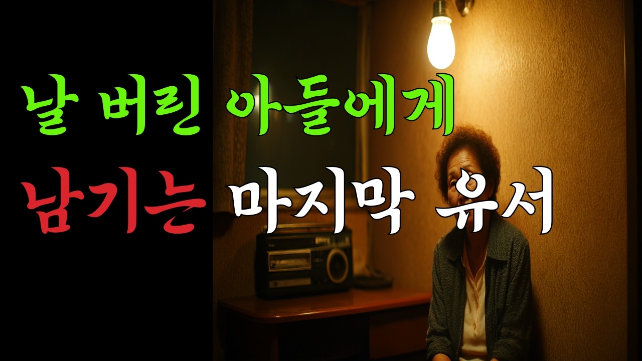 날 버린 아들에게 남기는 마지막 유서와 테이프ㅣ 사연 ㅣ 오디오북