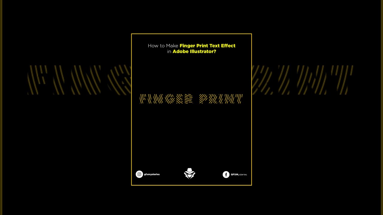 Finger Print Text Effect in Illustrator | Line Art Text Effect in Adobe Illustrator
