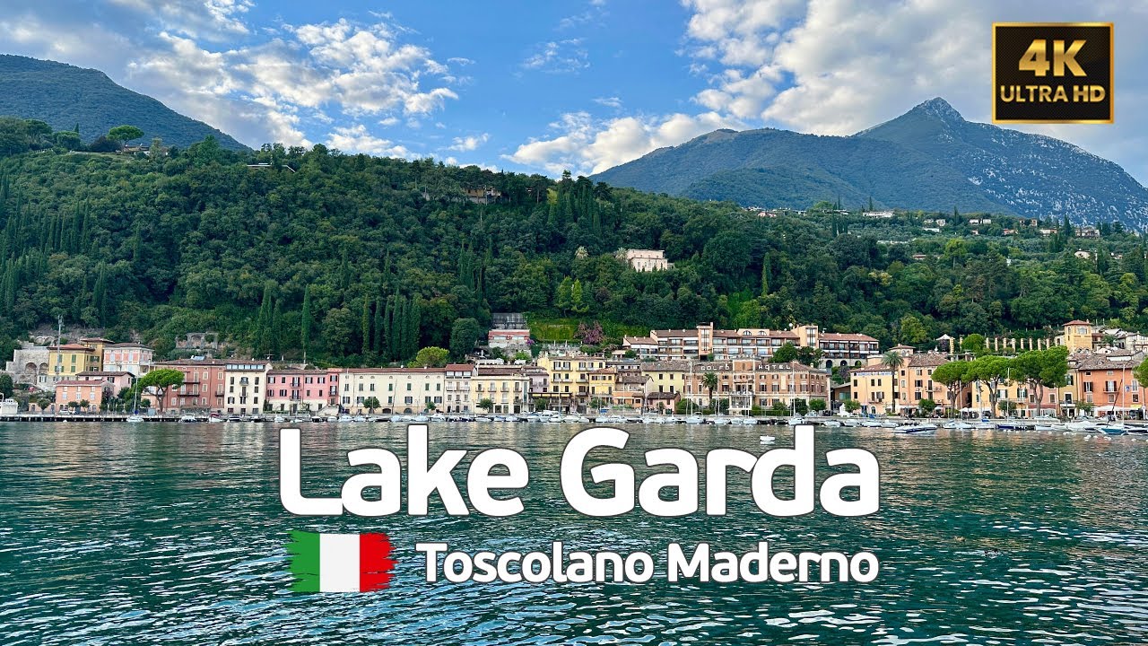 Lake Garda Relax Walking Tour, Italy | Toscolano Maderno 4K