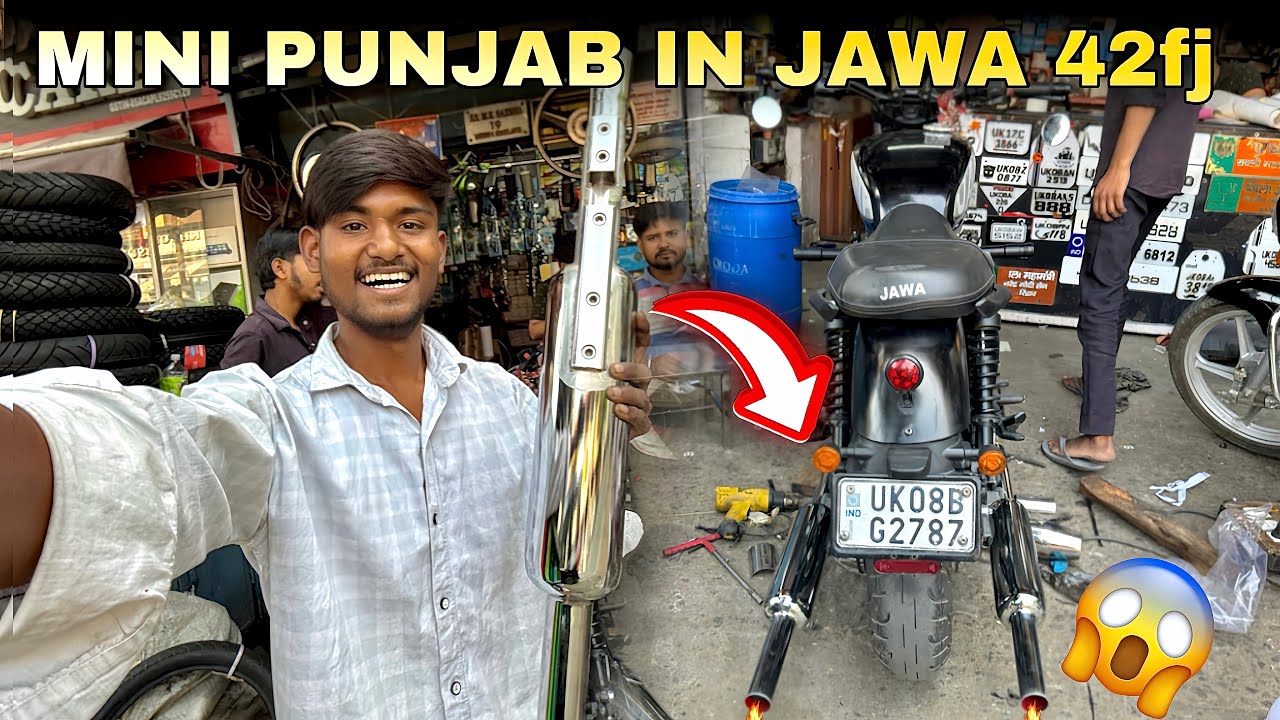 Bullet ka silencer jawa 42fj  में laga दिया 😱 BULLET भी इसके आगे fall hai ‼️💥