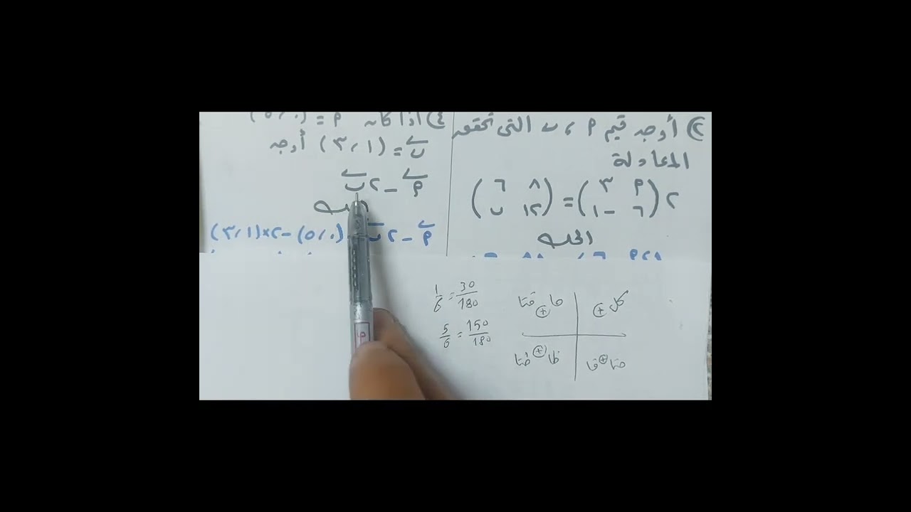 # حل التقييم الأسبوعى الثانى رياضيات اولى ثانوى الترم التانى 