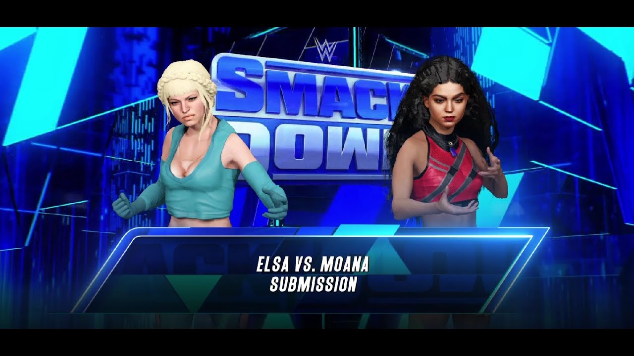 [Request] Elsa [Frozen] vs. Moana [Disney] SUBMISSION MATCH [WWE2K23]