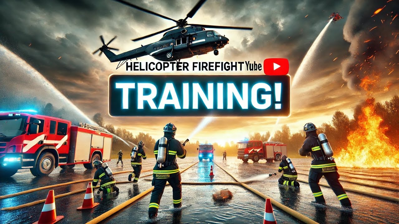 Intense Helicopter Firefighting Training! 🚁🔥 #firerescue