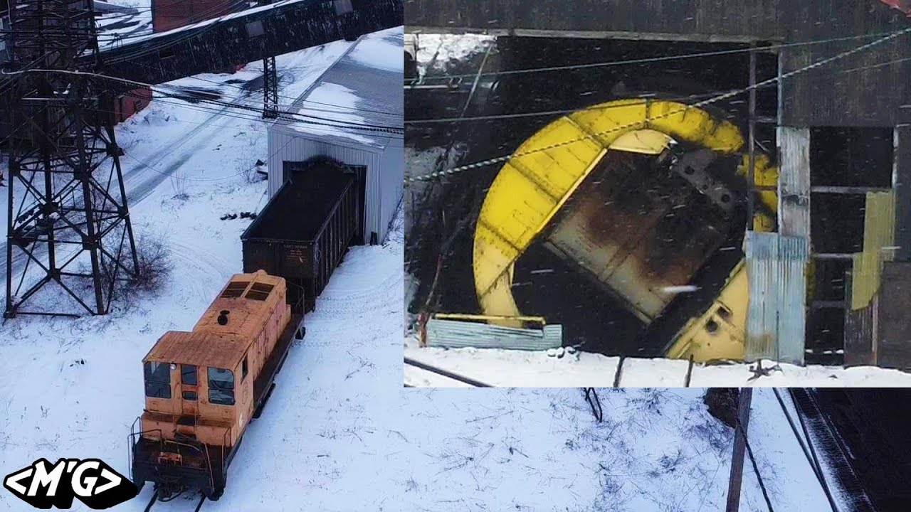 Bethlehem Steel SW1 Unloads Coal Cars at the Old Lackawanna Site