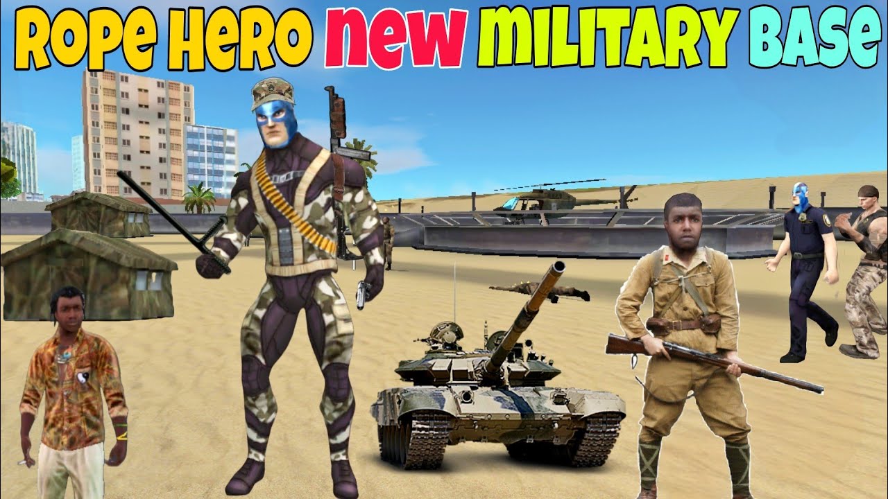 Rope Hero's New Military Base । In Rope Hero Vice Town । New Update । Rope Hero Vice Town Game