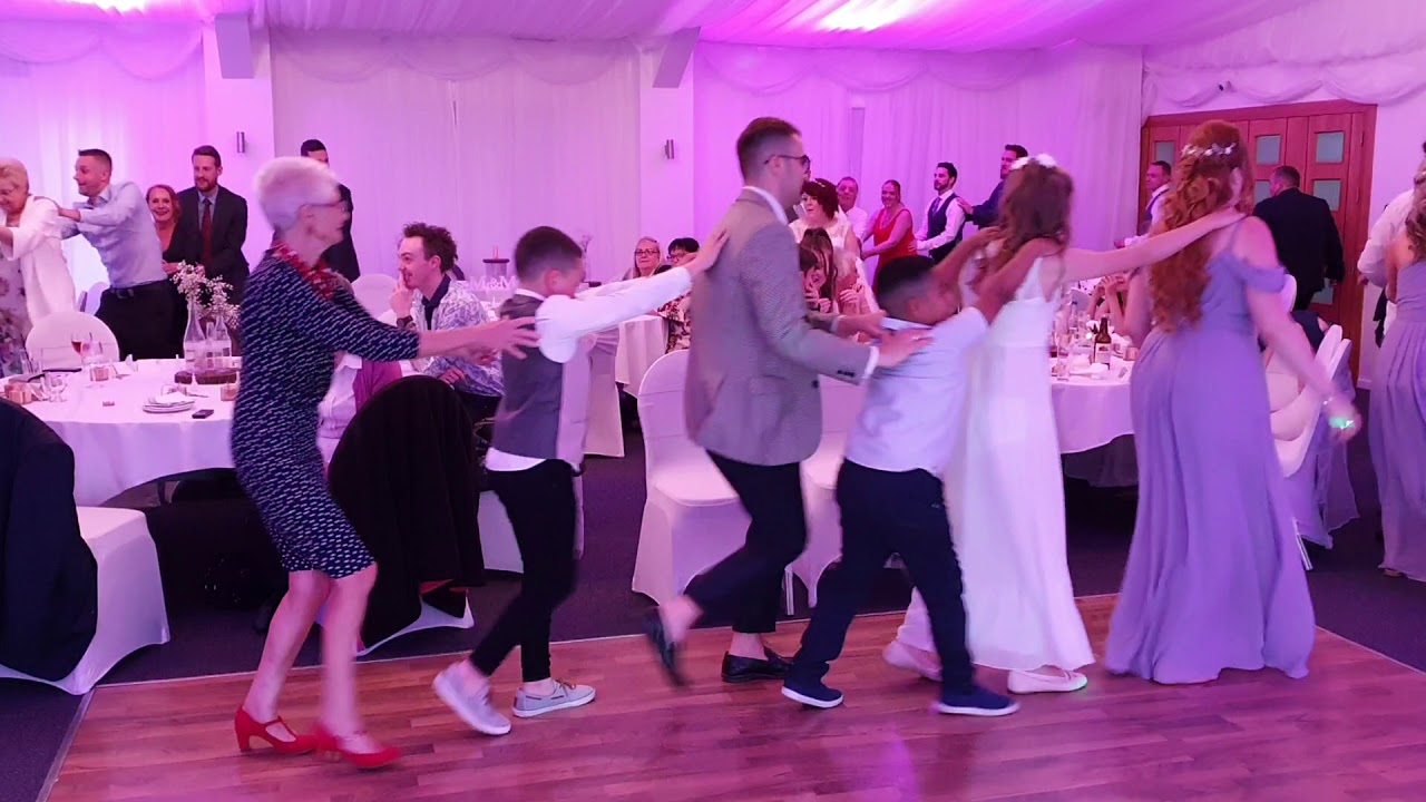 Jack and Alice's beautiful wedding at Calderfields 21-06-2019. Conga line!