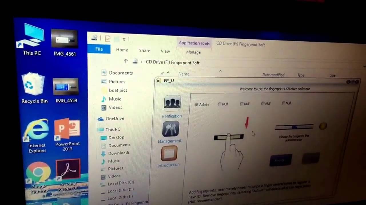 How to use Biorec fingerprint USB drive