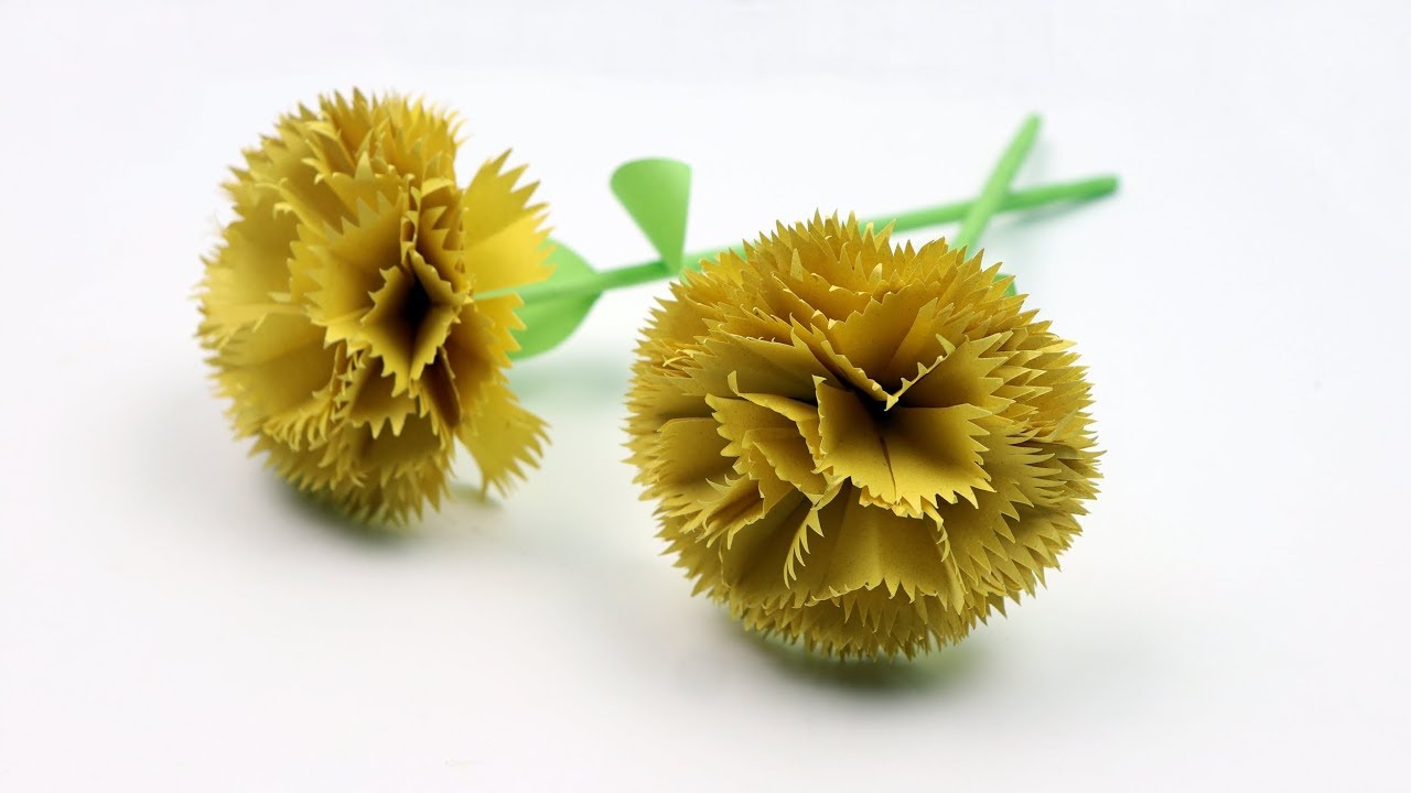 DIY Carnation Flowers | Origami Paper Craft for Carnation Flowers