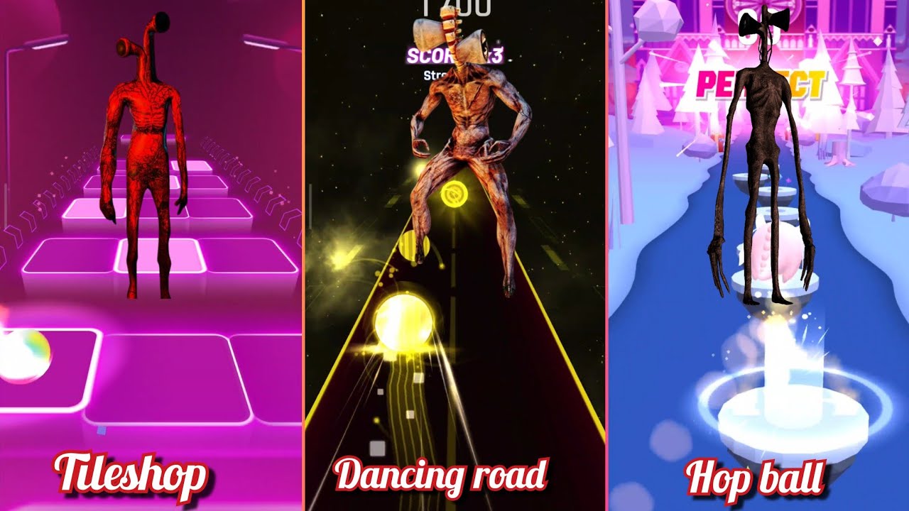 Echoes of the Siren official song ||Siren head|| Tileshop vs Dancing road vs Hop ball