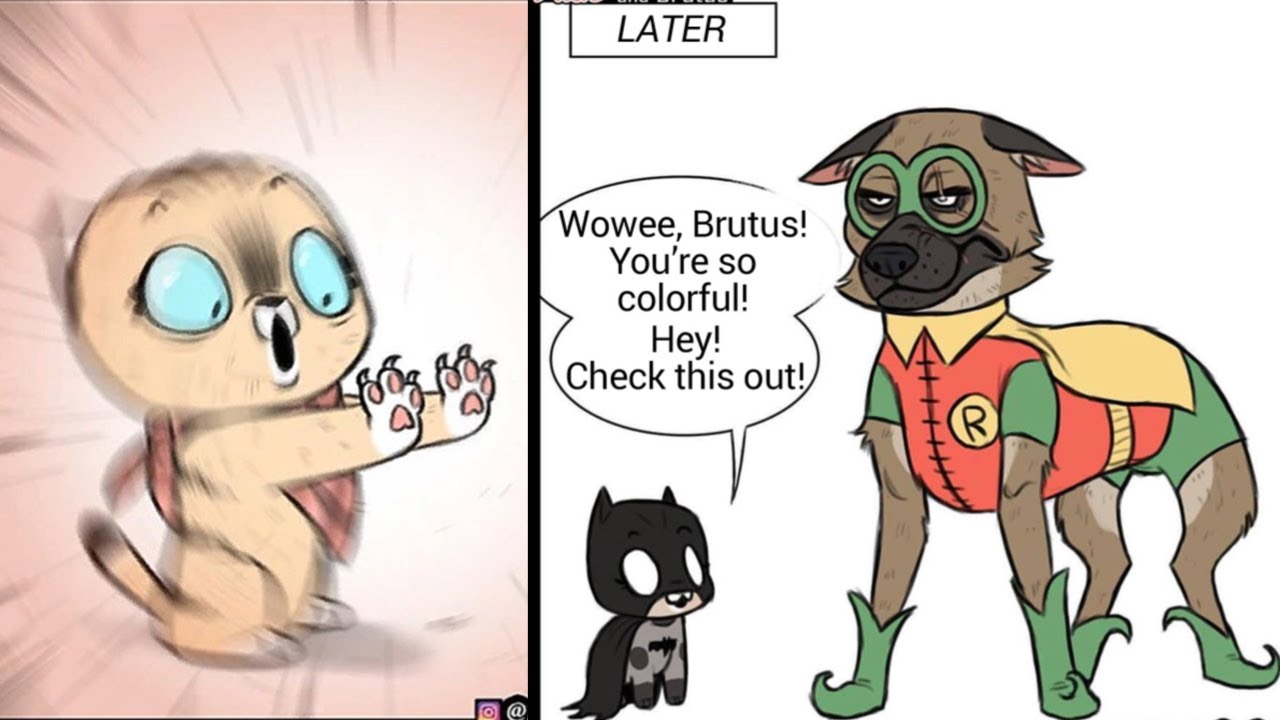 Adorable Comics About A Cute Kitten&rsquo;s Friendship With A Retired Military Dog
