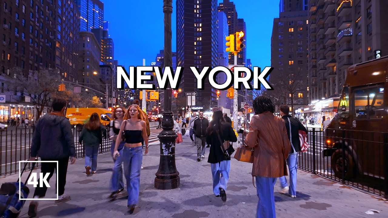 Beautiful Evening in NEW YORK - Upper West Side and Broadway - 4k Travel Walking Tour