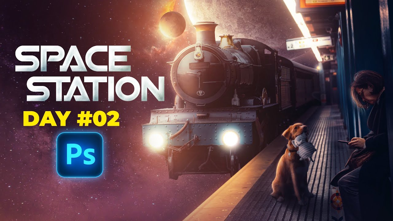 Fantasy Station | Photoshop Manipulation fantasy Art | Space Day 02