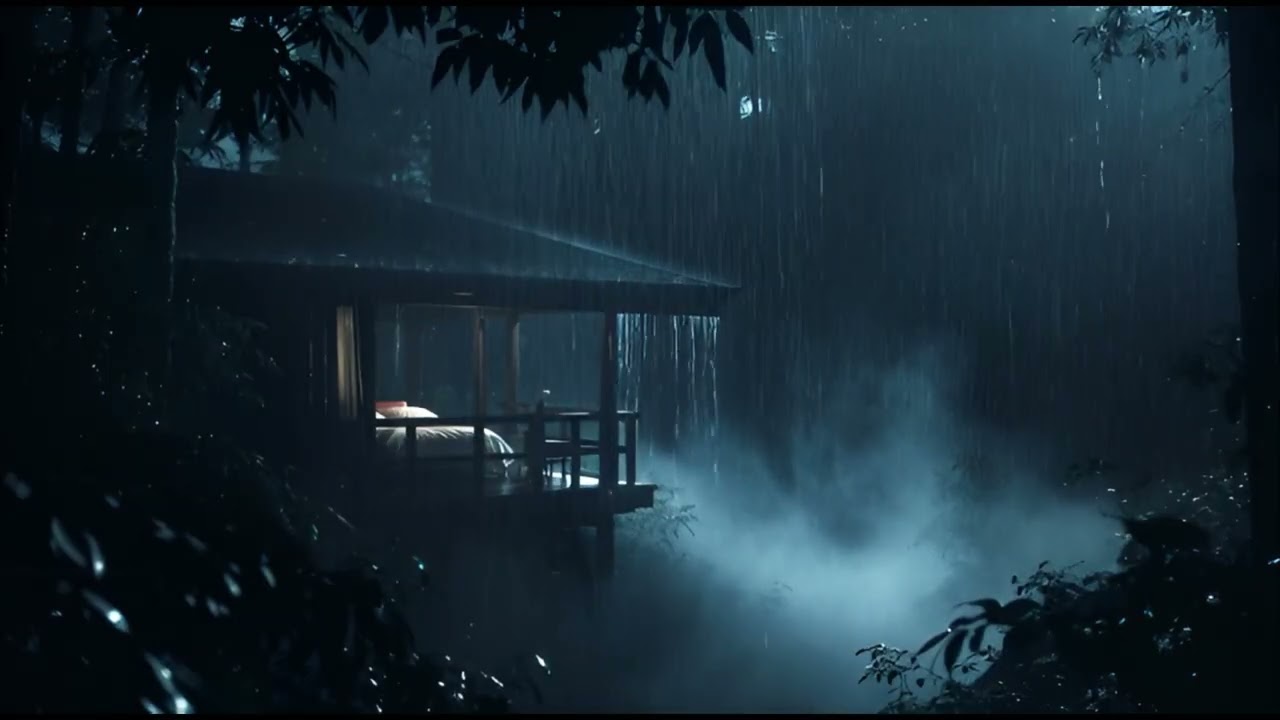 Heavy Rain at Night 🌧️ Deep Sleep & Anxiety Relief