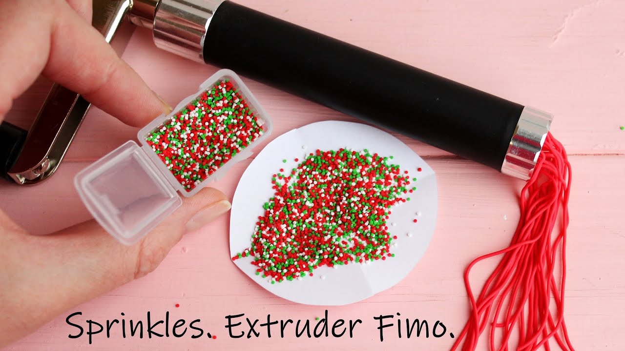 Sprinkles. Extruder Fimo. Polymer clay. Tutorial. DIY.
