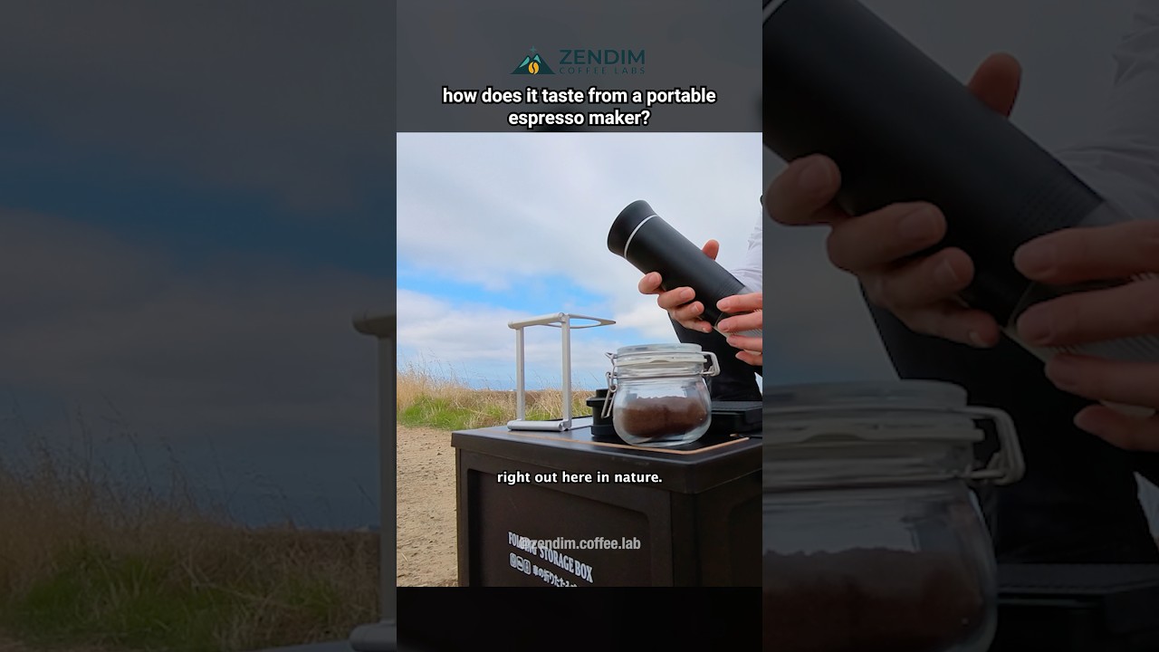 how does it taste from a portable espresso maker? #Coffeegear #coffeemaker #espressomaker
