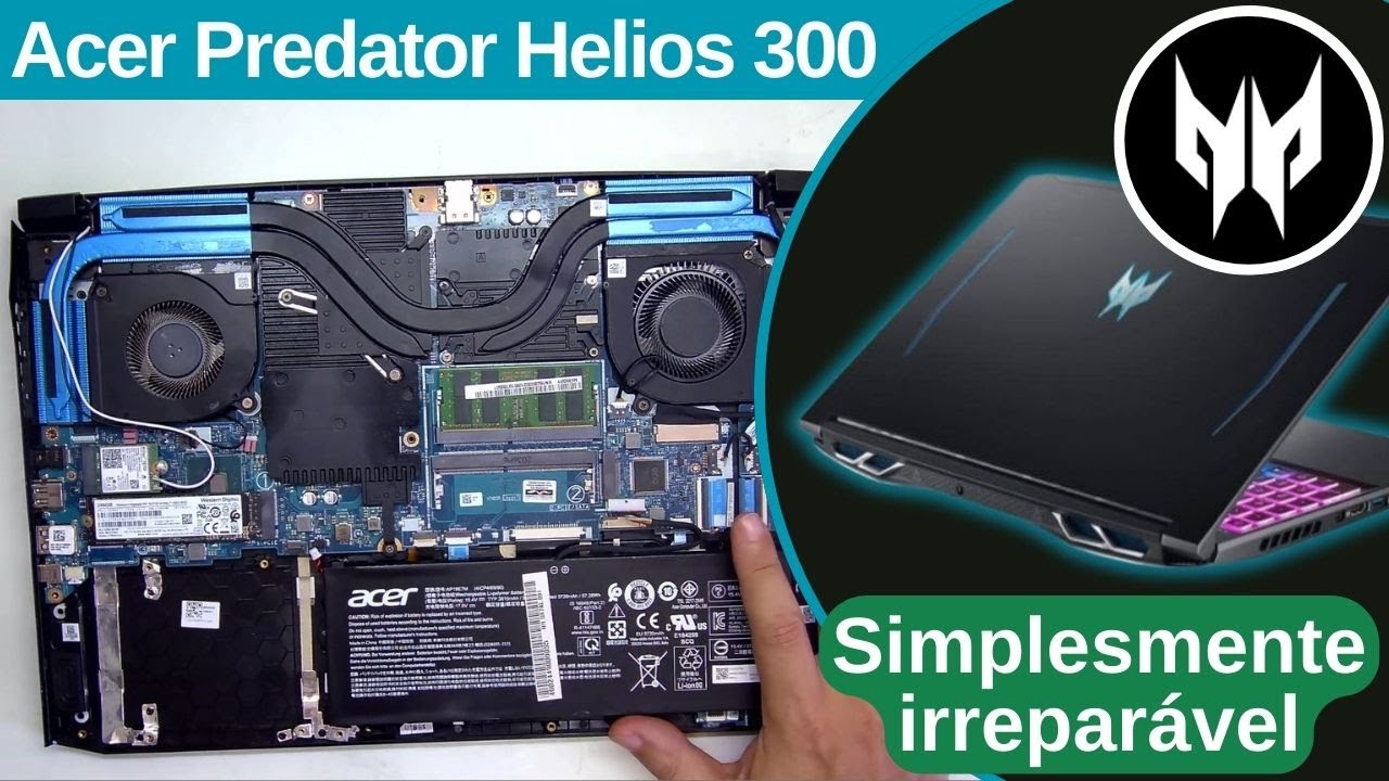 Defeito irreversível. Acer predator helios 300.