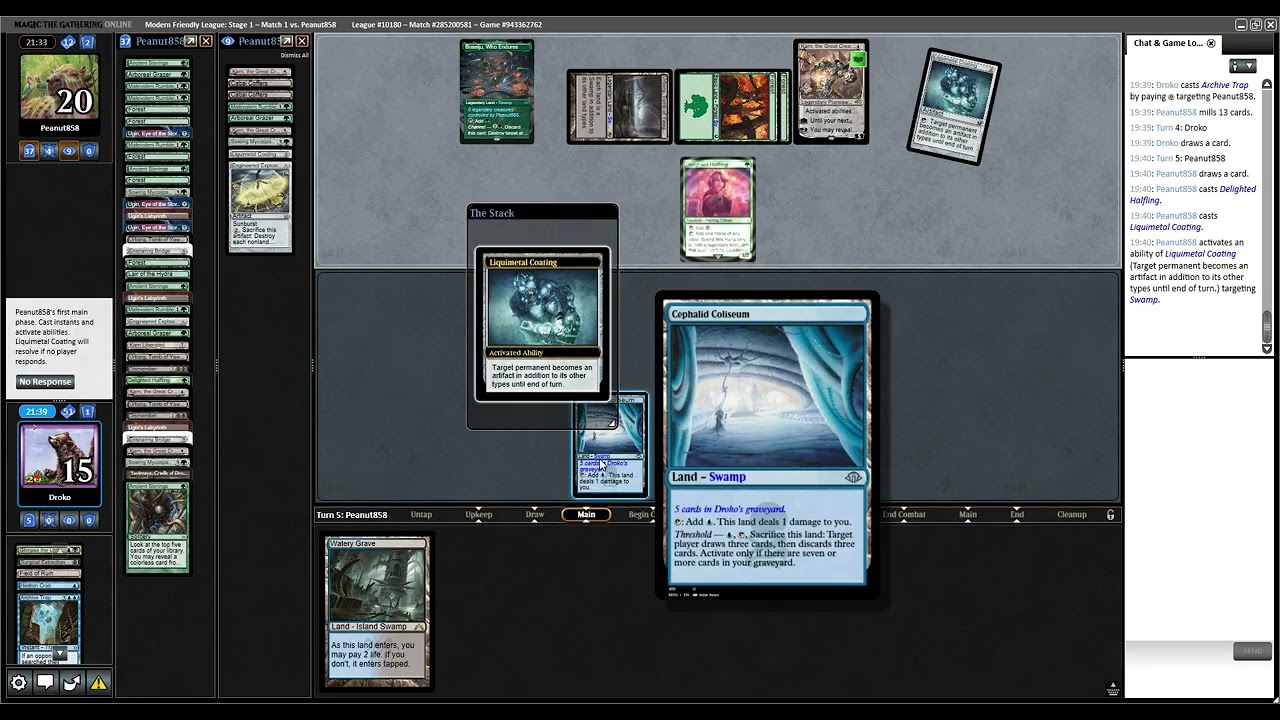 MTGO Modern UB Mill vs Golgari Cabal Coffers