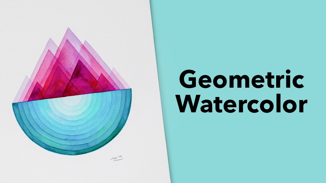 Geometric Watercolor Tutorial with Carrie Chan 🖌