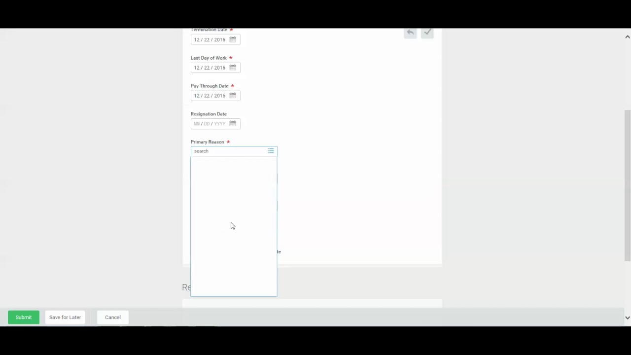 Terminations in Workday