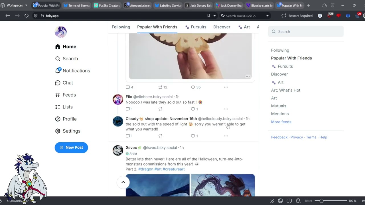 BlueSky is the new Social Platform for Artists + Artist Badges!