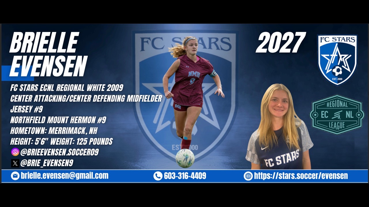 Brielle E 2027 Attacking Mid Winter 2026 highlights for FC Stars ECNL RL