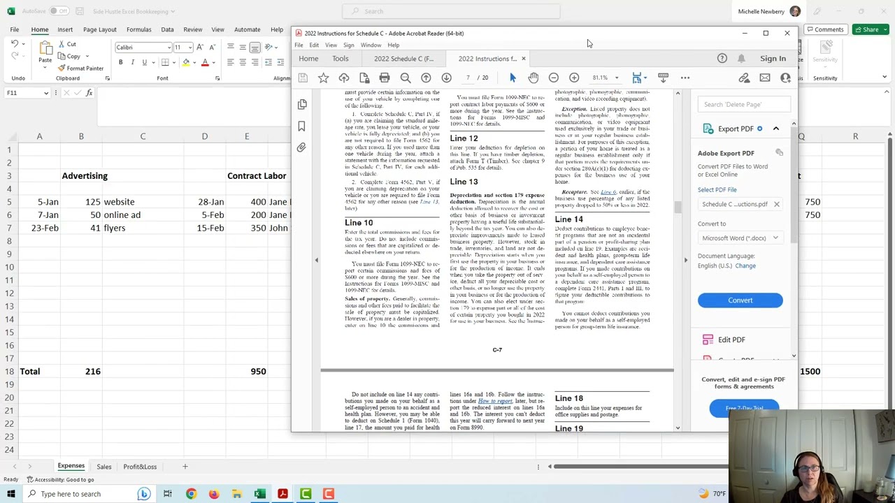 Simple Bookkeeping in Excel