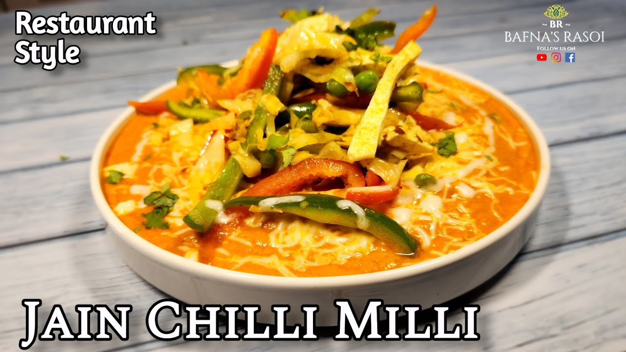 Jain Chilli Milli Recipe Restaurant Style | jain chilli milli | no onion no garlic recipe  jain food