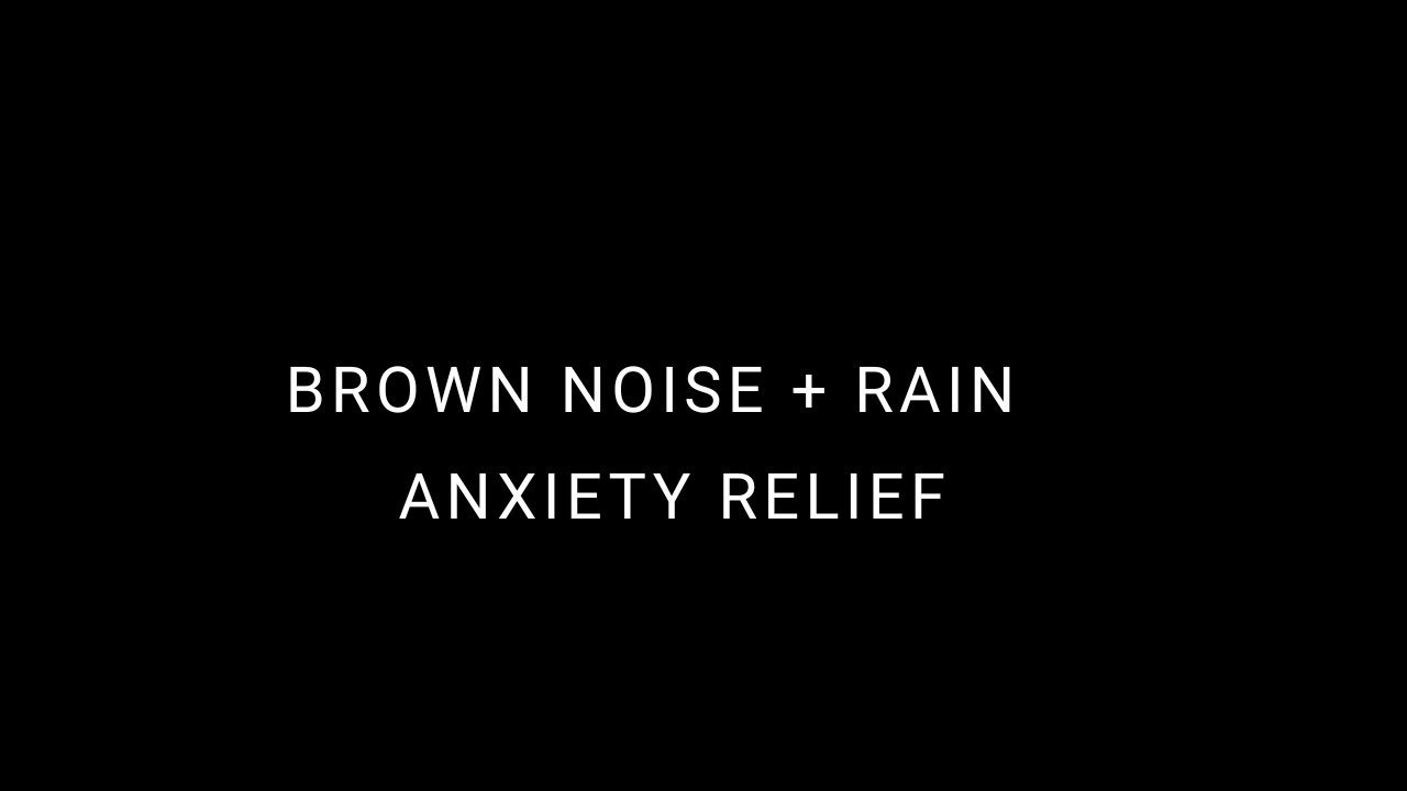 Brown Noise with Rain for Anxiety Relief | Black Screen | 8 Hours