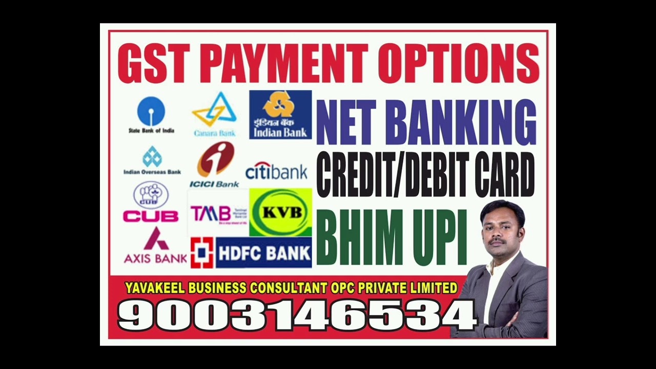 GST payment options 2024GST payment using credit card UPI payment for GST GST online payment update