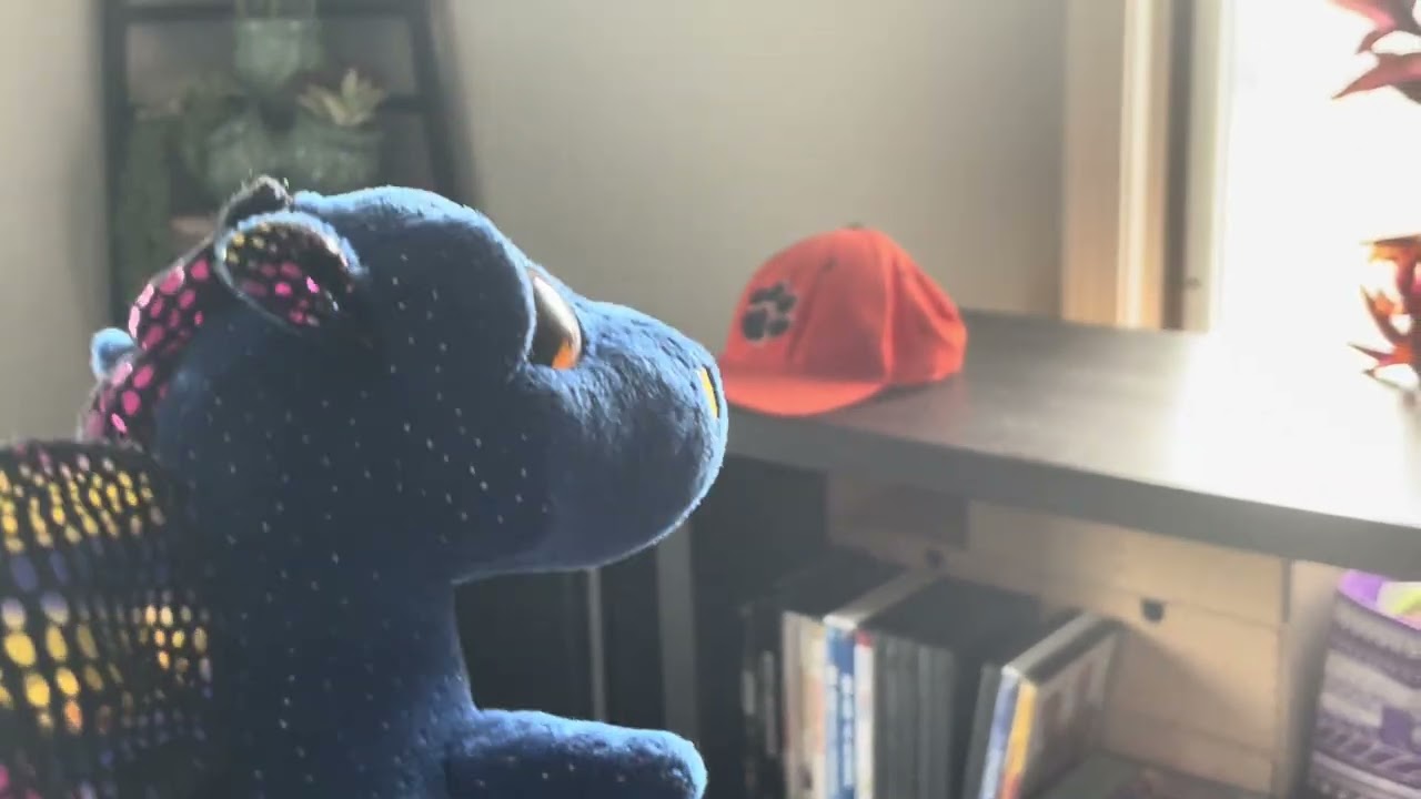 Funny Blue Dragon Watches A Sony Pictures Home Entertainment Logo And It Scares Him Away.