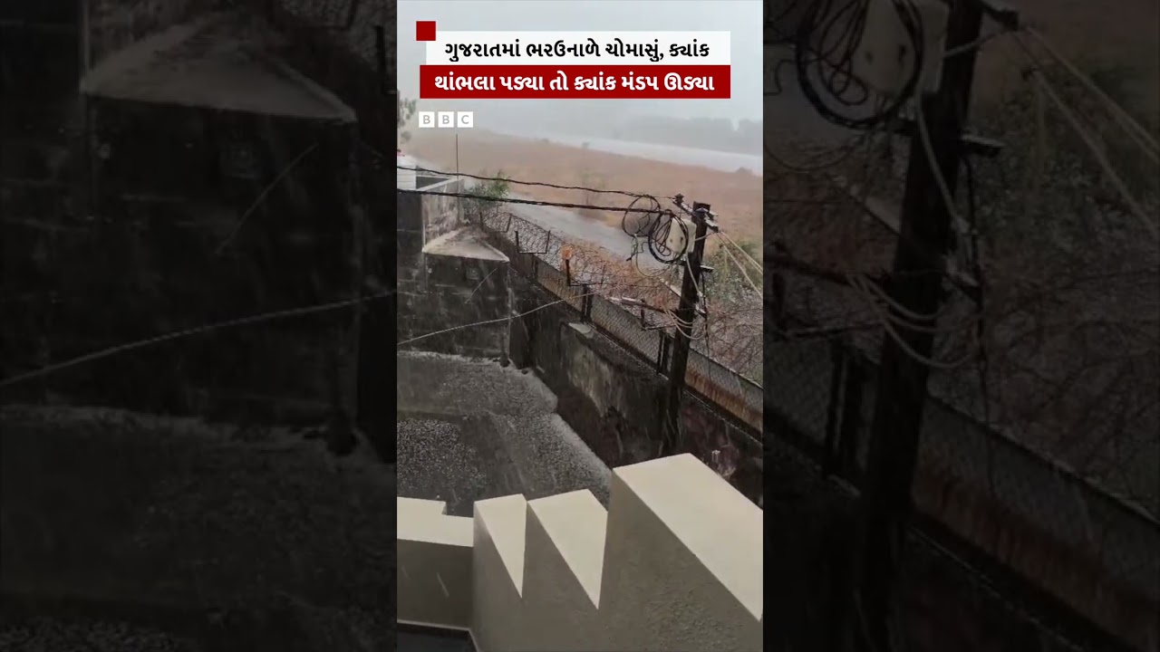 Gujarat Rain : ગુજરાતમાં ભરઉનાળે ચોમાસું, ક્યાંક થાંભલા પડ્યા તો ક્યાંક મંડપ ઊડ્યા