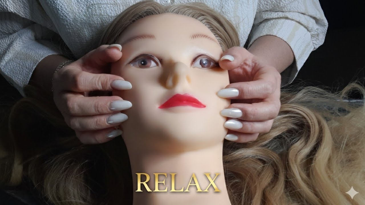 Massage of mannequin shoulders and head | ASMR relaxing sounds for full relaxation
