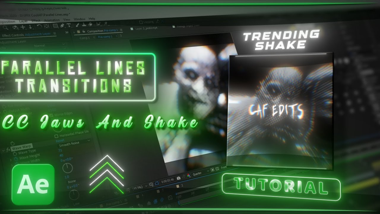Parallel Lines + CC Jaws Shake Tutorial - After Effects