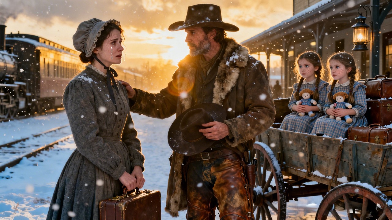 She Was Rejected at the Station… Then a Cowboy Murmured, “My Twins Need a Mother Like You