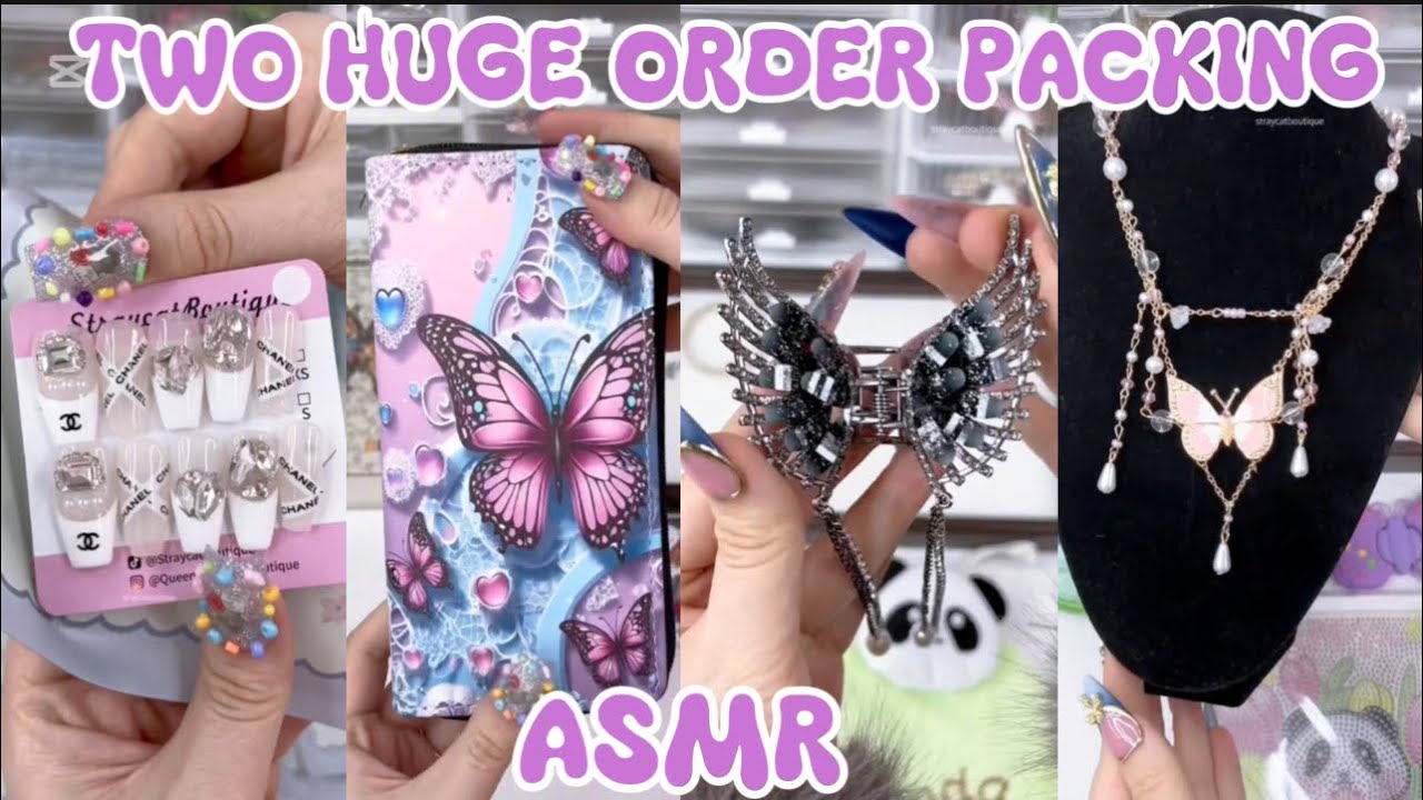 TWO HUGE ORDERS PACKING 😻✨(ASMR)||SMALL BUSINESS 